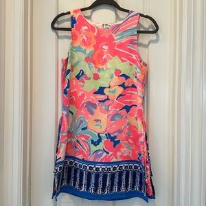 Lilly Pulitzer Women's Donna Shift Romper Skort Dress Size 0 Multi Color